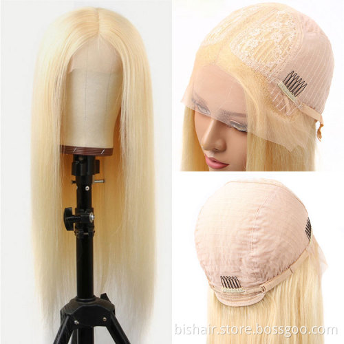 Hot Sale 613 Blonde Human Hair Wigs 30 Inch Straight 13X4x1 T Lace Front Blond Wigs